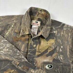 Mossy Oak Men's Canvas Long Sleeve Button Up Shirt XL